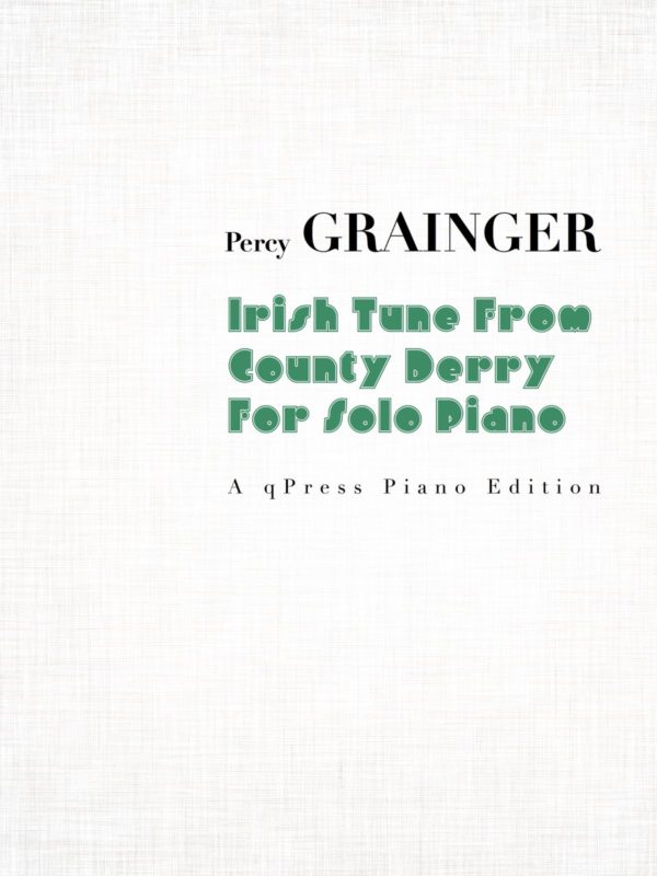 Grainger, Irish Tune from County Derry CLEAN-p1