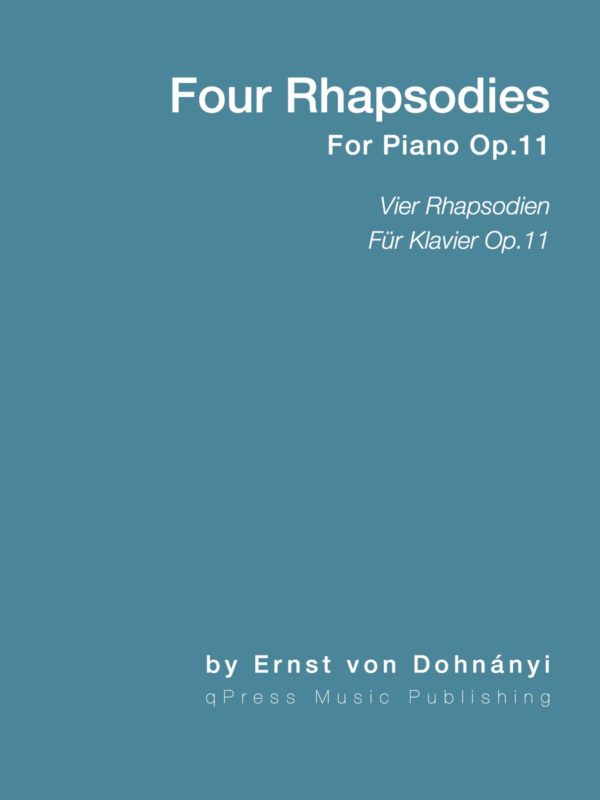 Dohnanyi, 4 Rhapsodien, Op.11-p01
