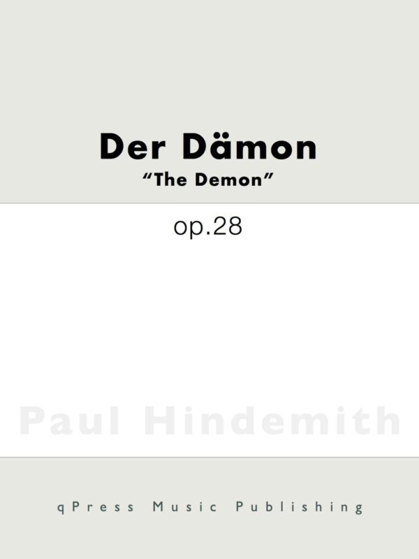 Hindemith, Der Dämon, Op.28 (arr for piano)-p01