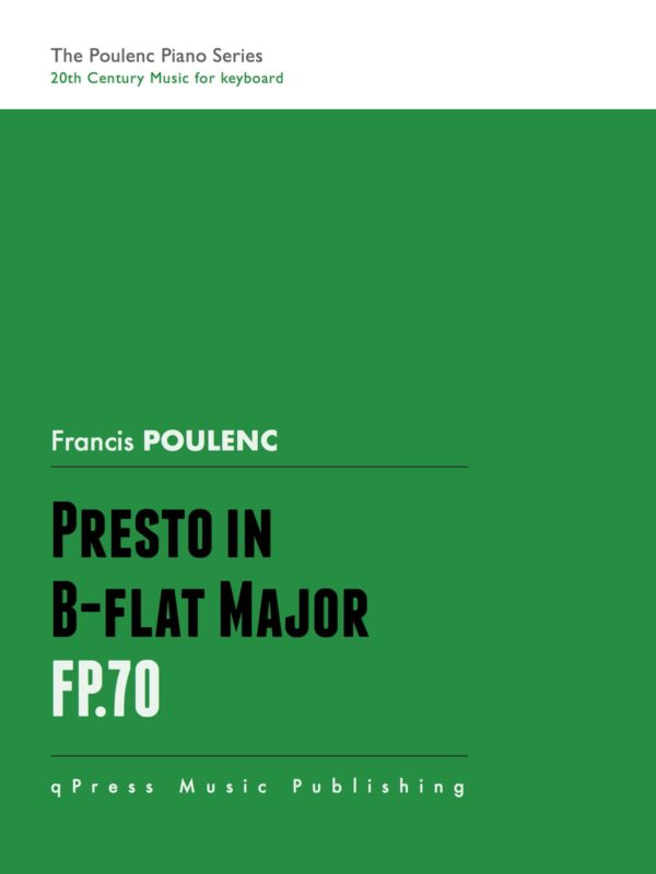 Poulenc, Presto in B-flat major, FP 70-p1