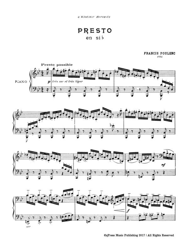 Poulenc, Presto in B-flat major, FP 70-p2
