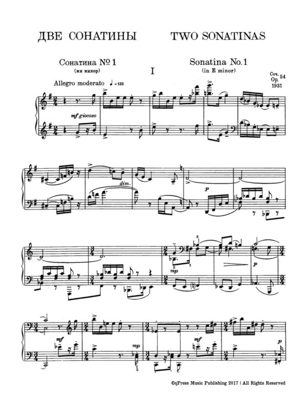 Prokofiev, 2 Sonatinas, Op.54-p02