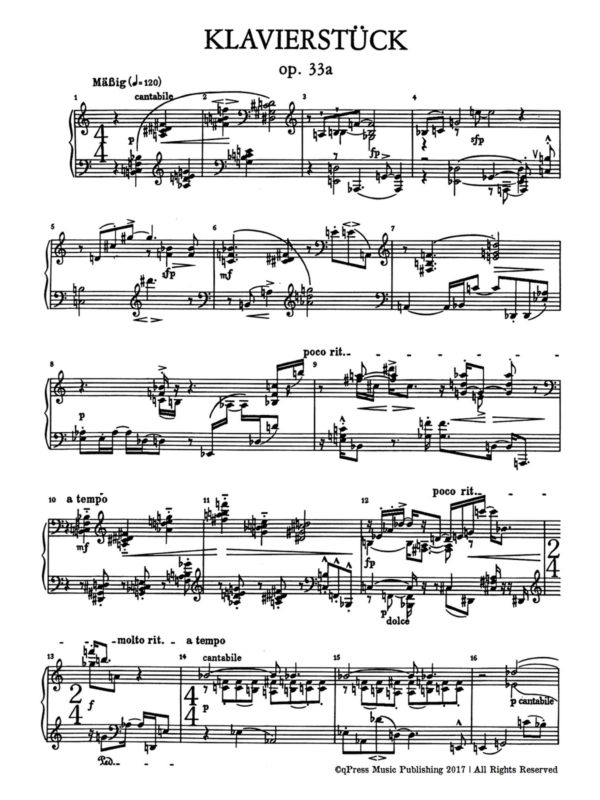 Schoenberg, Klavierstücke, Op.33 No.1 & 2-p2