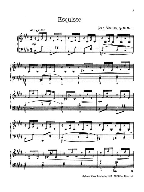 Sibelius, 13 Pieces for Piano, Op.76-p03
