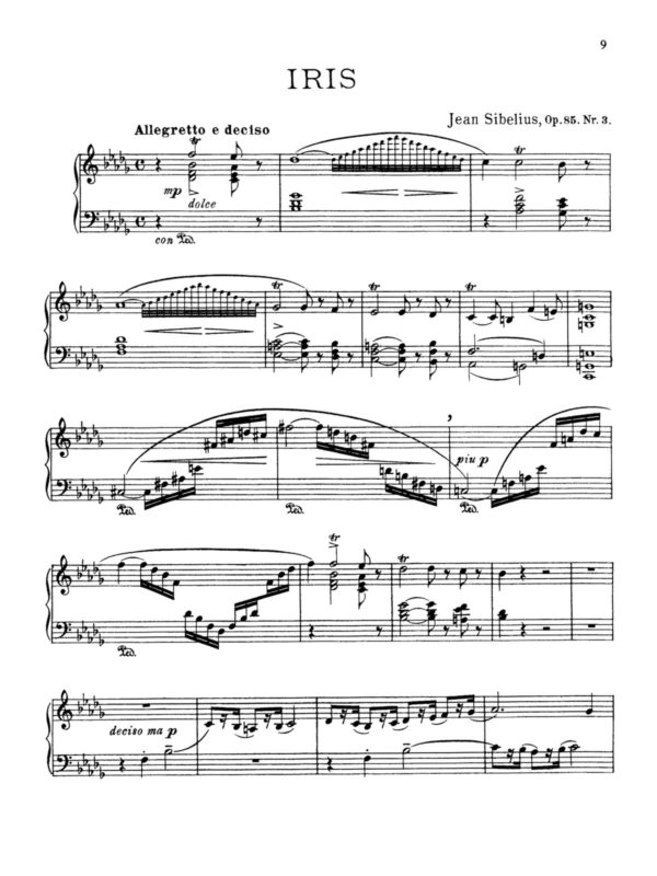 Sibelius, 5 Pieces for Piano, Op.85-p09