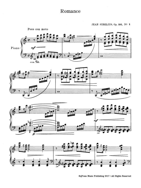 Sibelius, 5 Romantic Pieces, Op.101-p02
