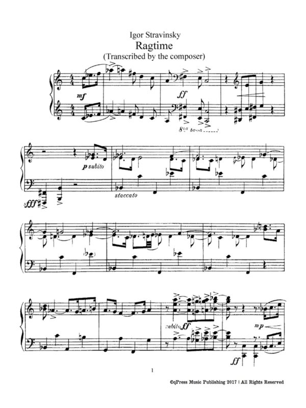 Stravinsky, Ragtime for Solo Piano-p03