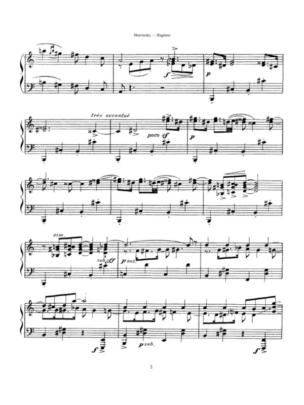 Stravinsky, Ragtime for Solo Piano-p04