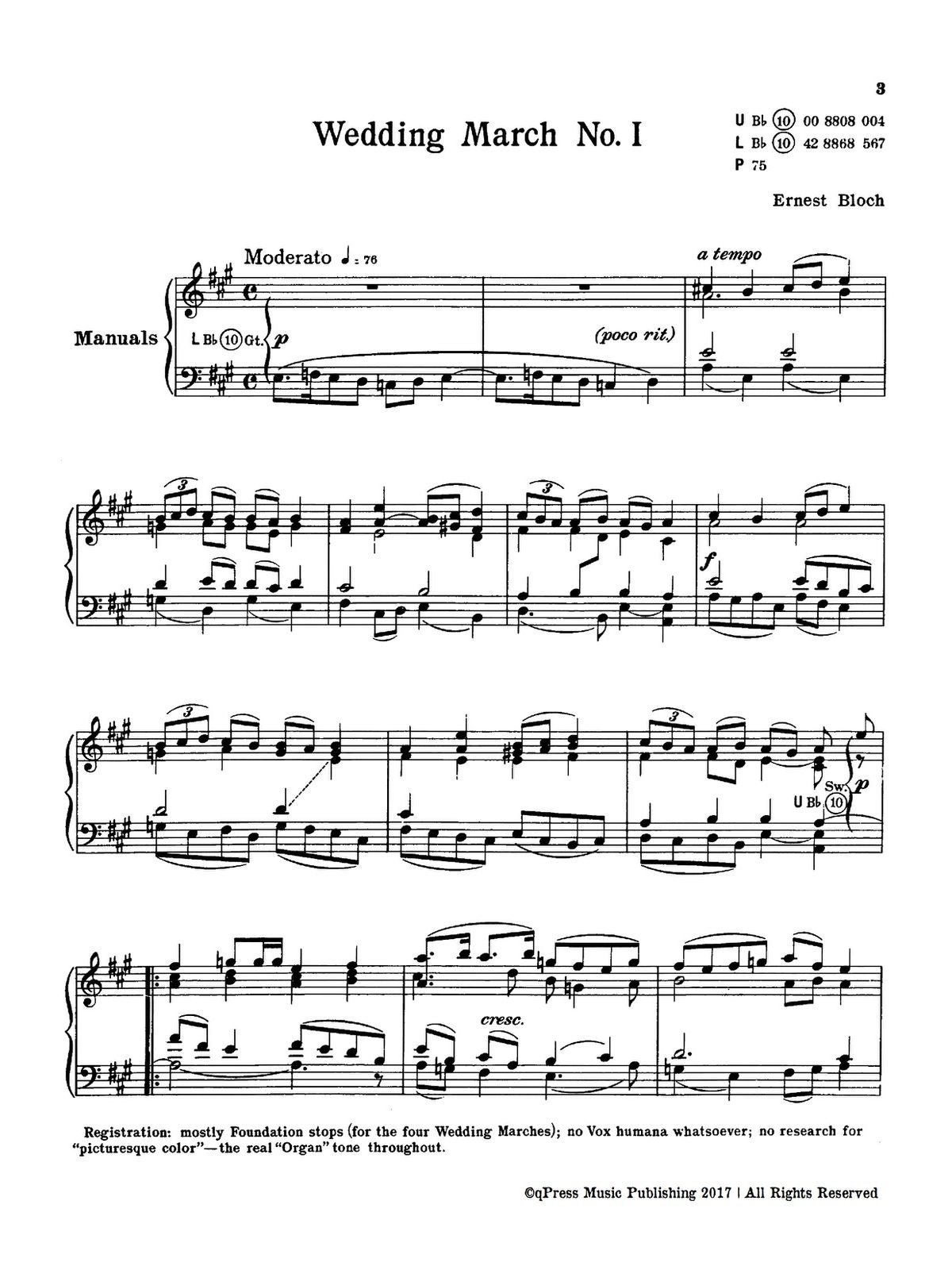Bloch, 4 Wedding Marches organ-p03