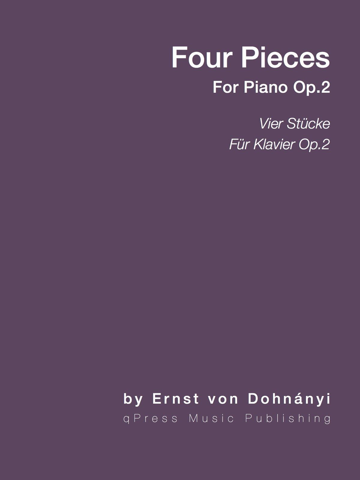 Dohnanyi, 4 Piano Pieces, Op.2-p01
