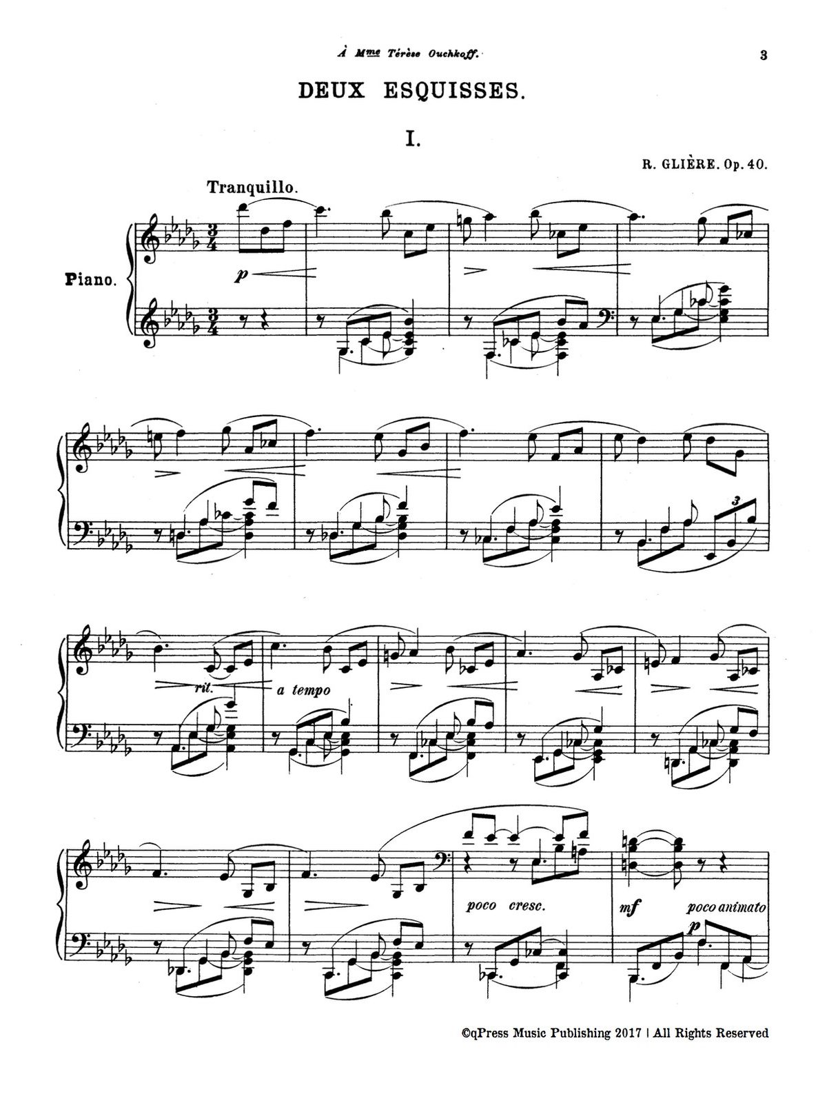 Gliere, 2 Esquisses, Op.40-p3