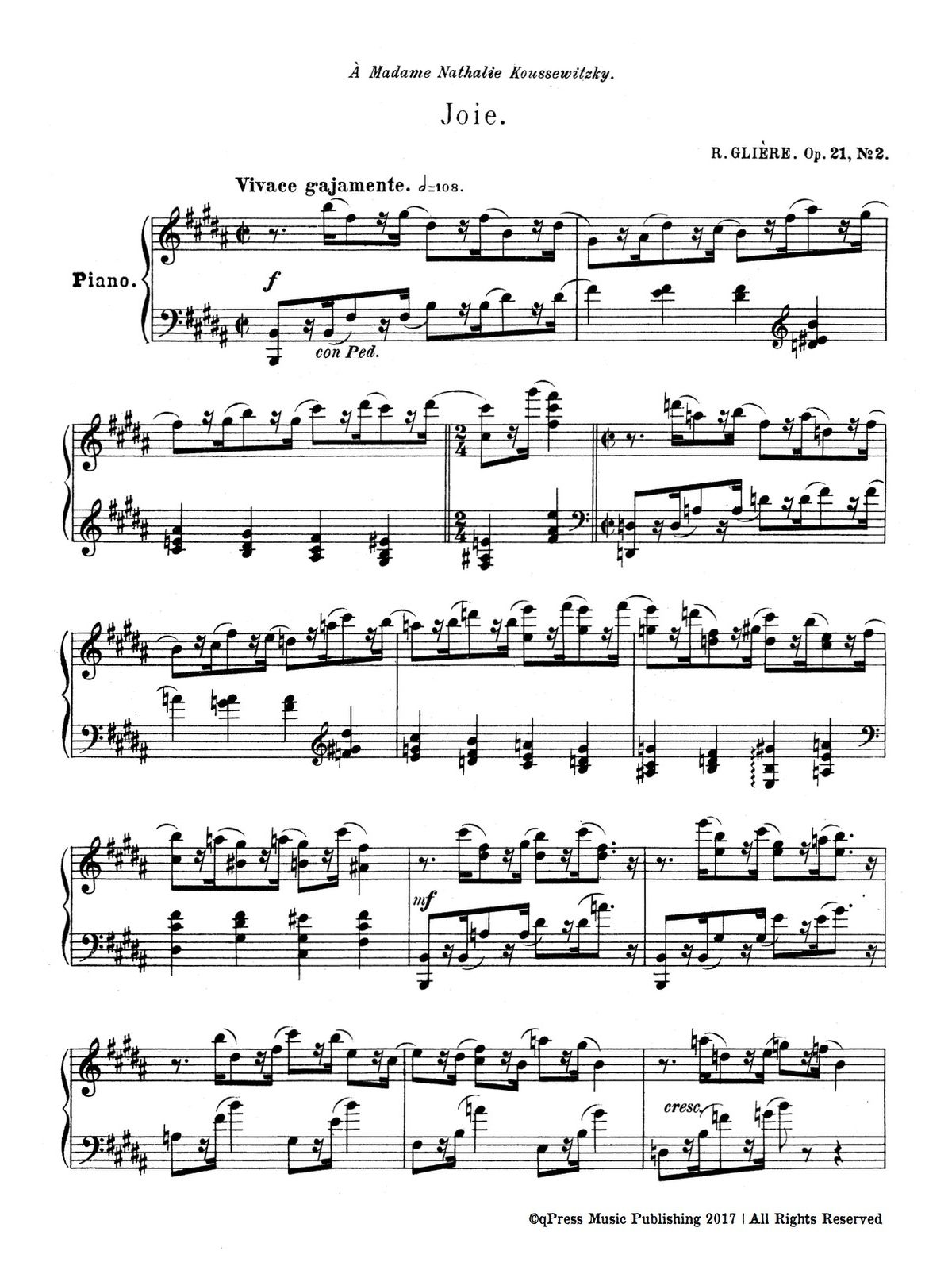 Gliere, 3 Pieces for Piano, Op.21-p04