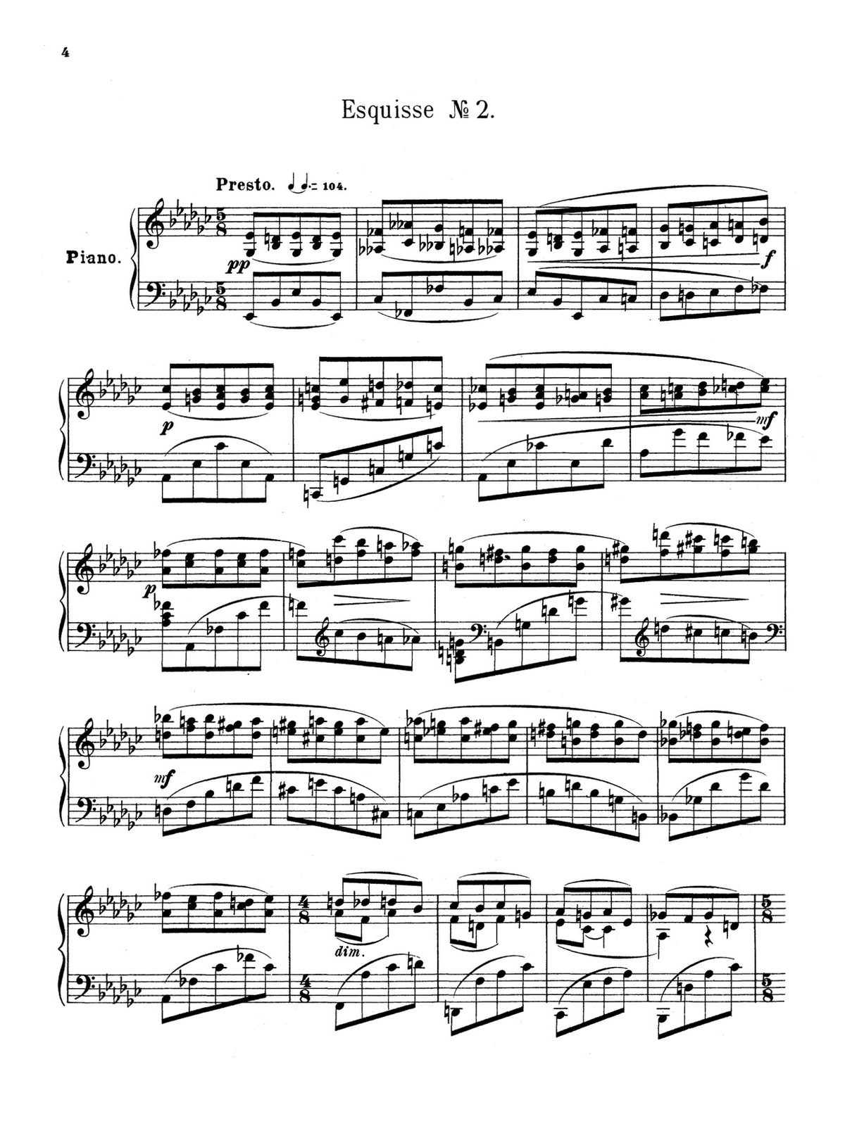 Gliere, 5 Esquisses, Op.17-p04