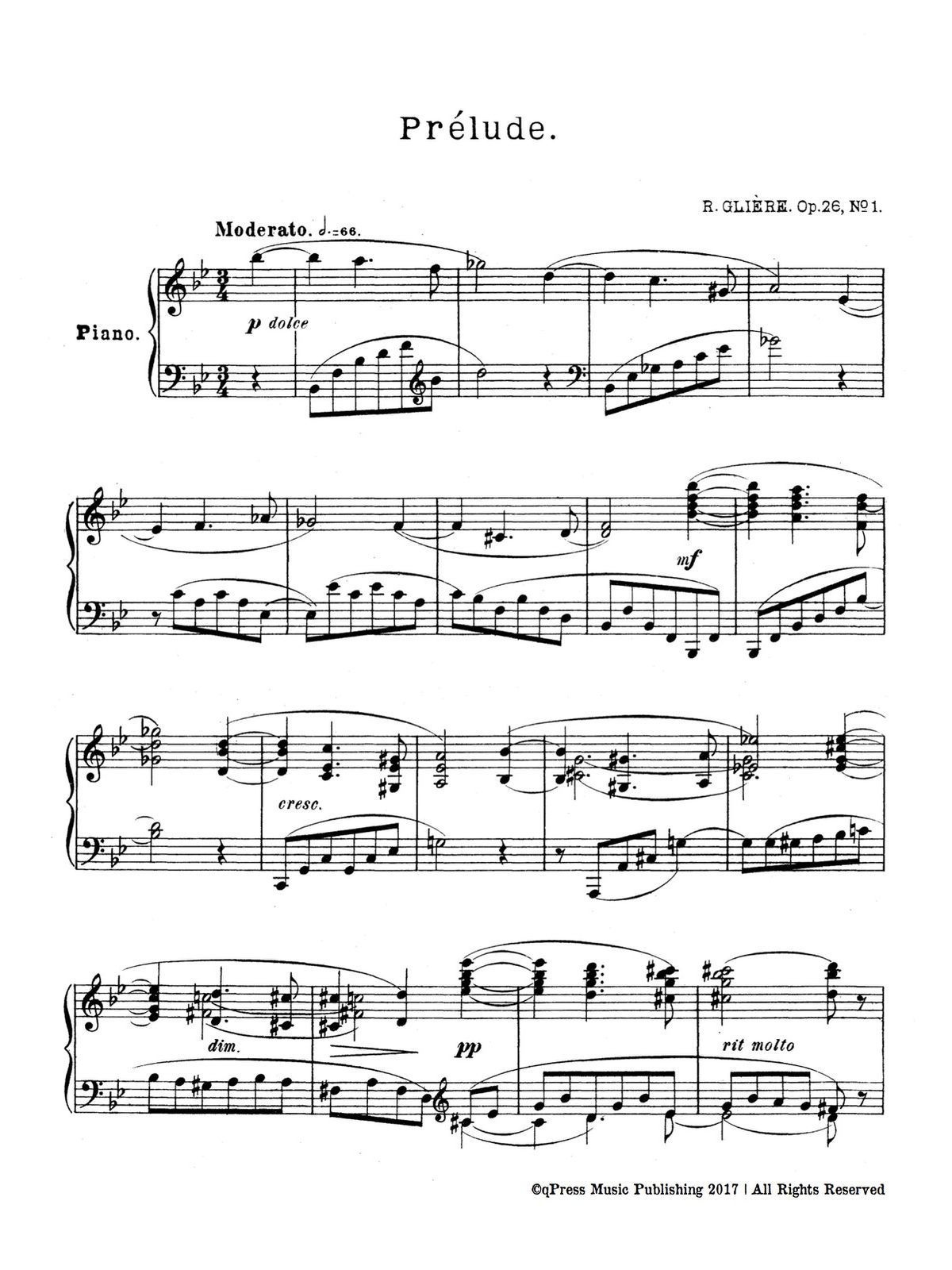 Gliere, 6 Morceaux, Op.26-p02