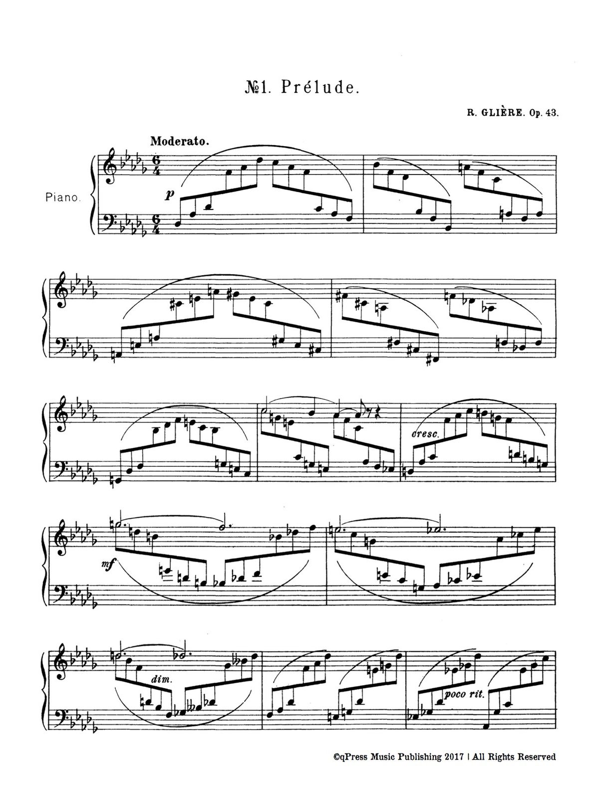 Gliere, 8 Pièces Faciles pour Piano, Op.43-p02