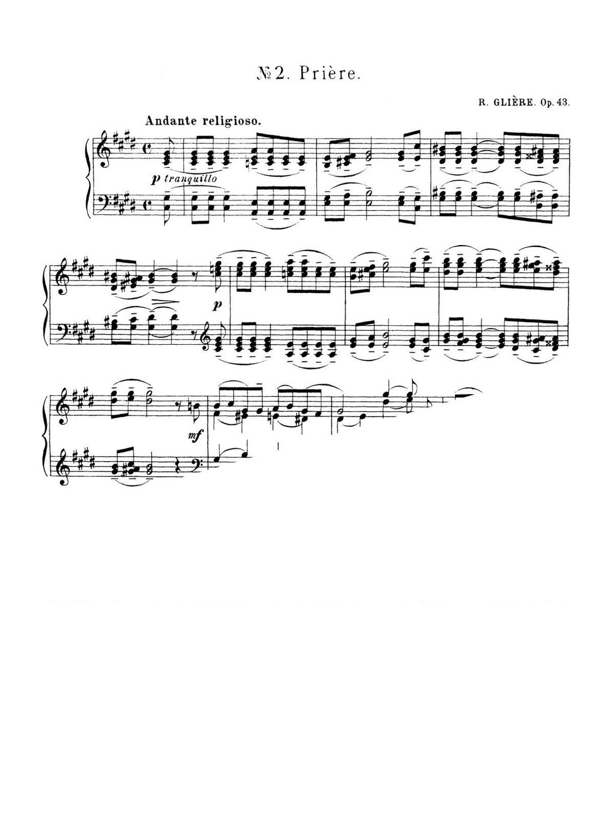 Gliere, 8 Pièces Faciles pour Piano, Op.43-p06