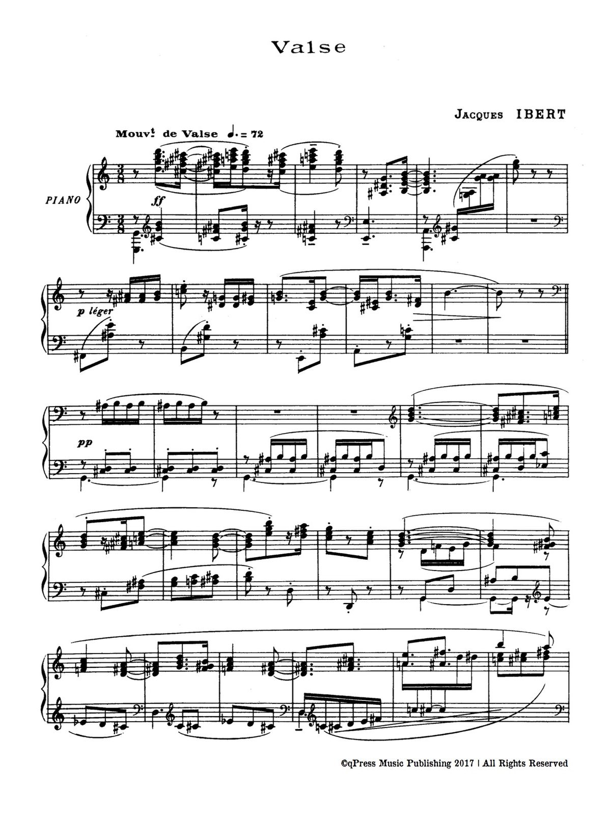 Ibert, Valse for L’éventail de Jeanne (arr for piano)-p2
