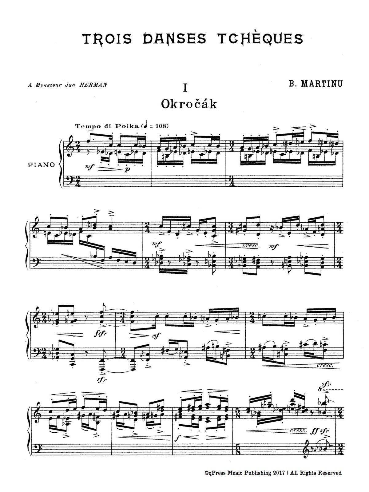 Martinu, 3 Danses Tcheques, H.154-p02