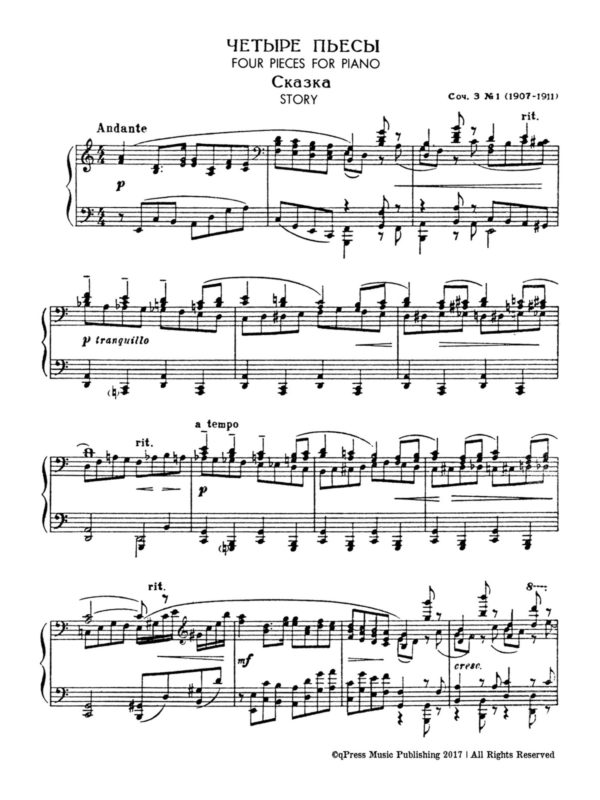Prokofiev, 4 Pieces for Piano, Op.3-p2
