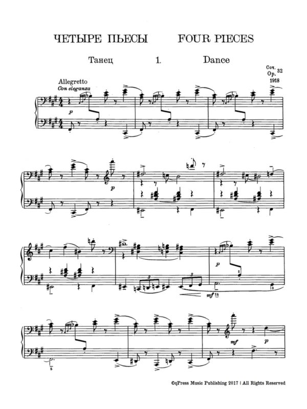 Prokofiev, 4 Pieces for Piano, Op.32-p02