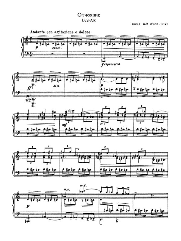 Prokofiev, 4 Pieces for Piano, Op.4-p08