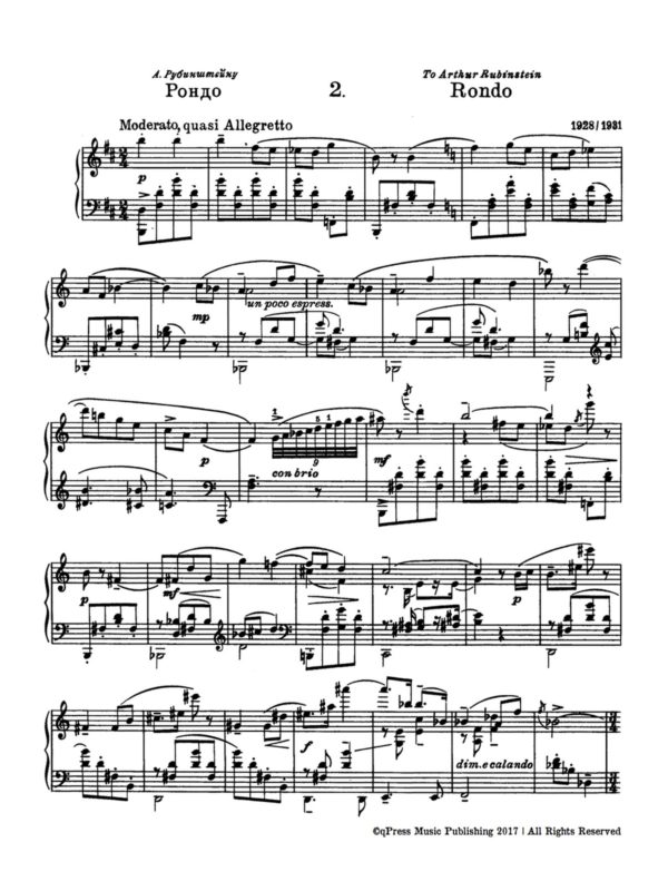 Prokofiev, 6 Pieces for Piano, Op.52-p10