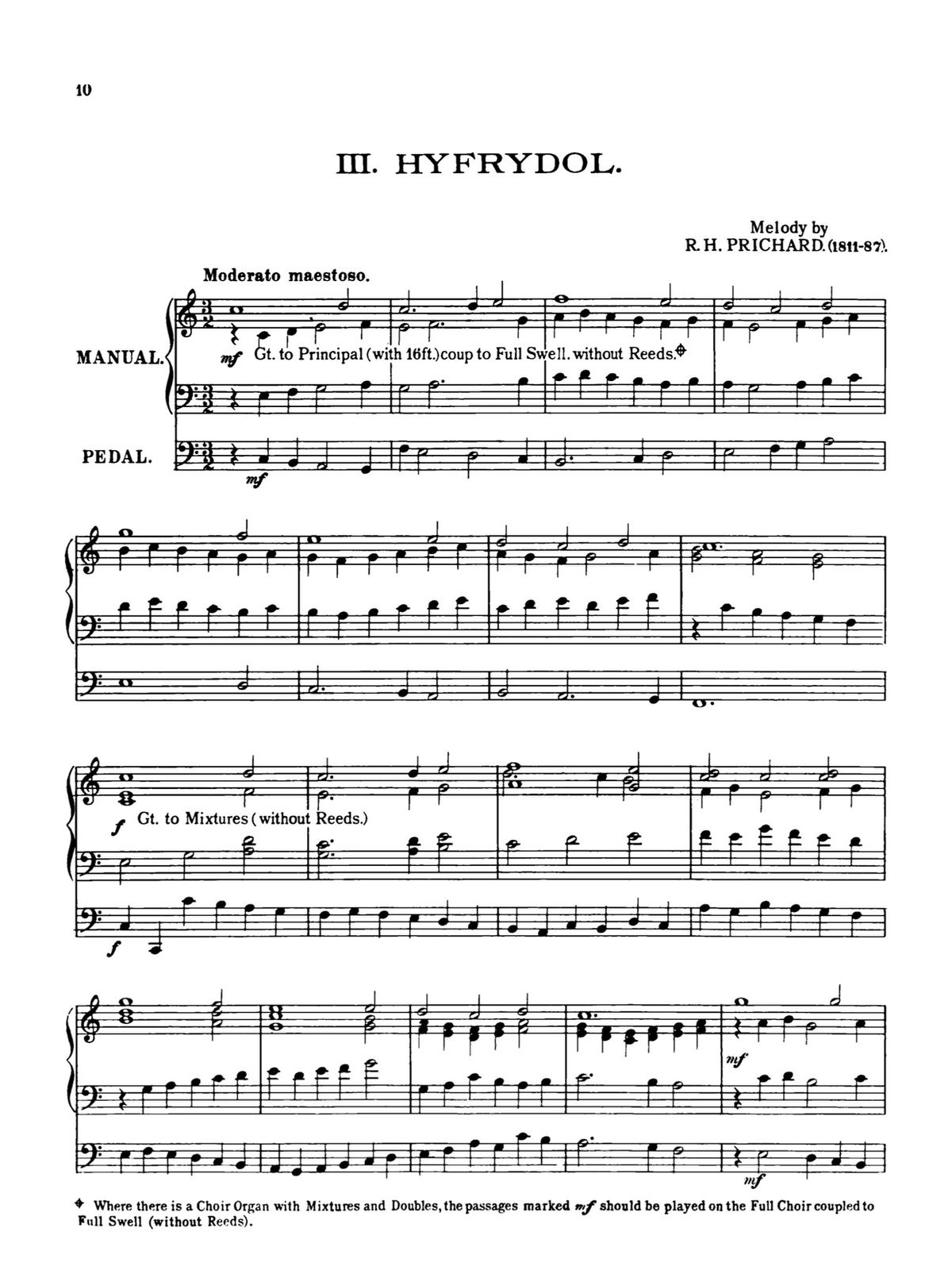 Vaughan Williams, 3 Preludes Founded on Welsh Hymn Tunes (for organ)-p10