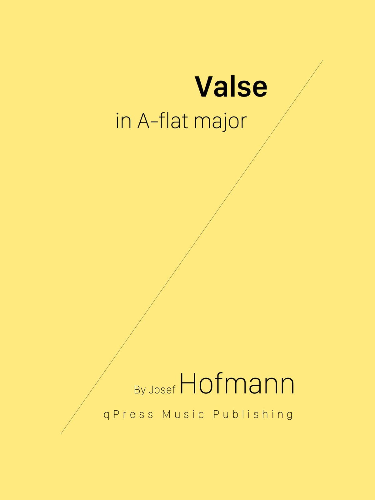 Hofmann, Valse in A-flat major-p1