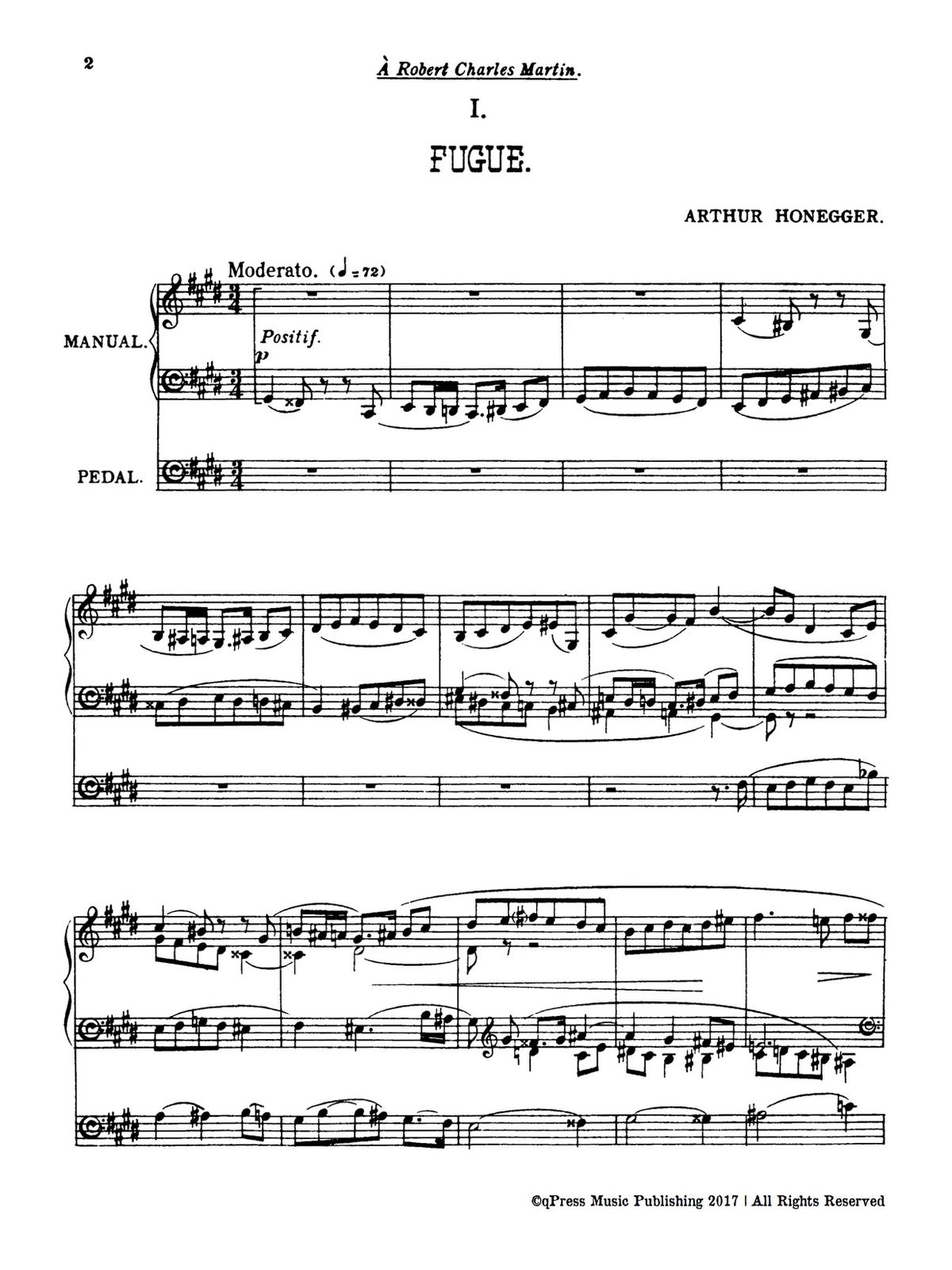Honegger, Fugue and Chorale, H 14 for Organ-p2