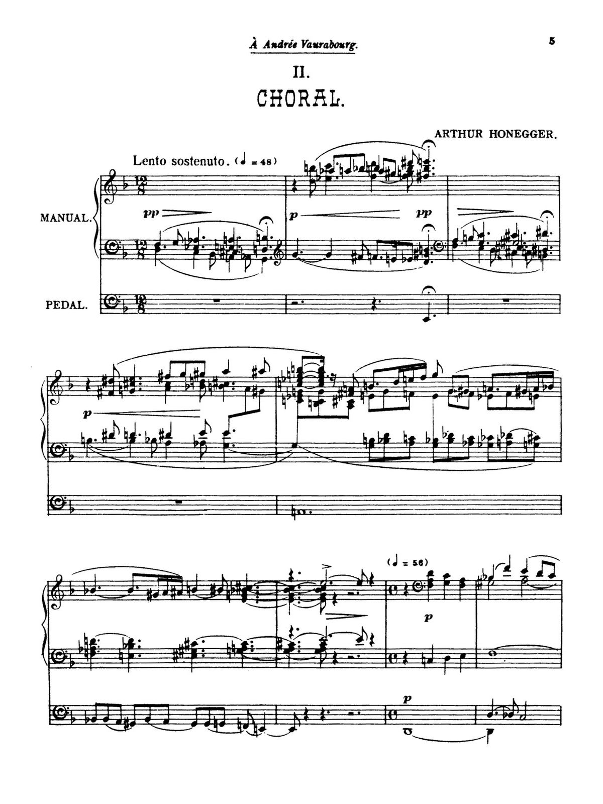 Honegger, Fugue and Chorale, H 14 for Organ-p5