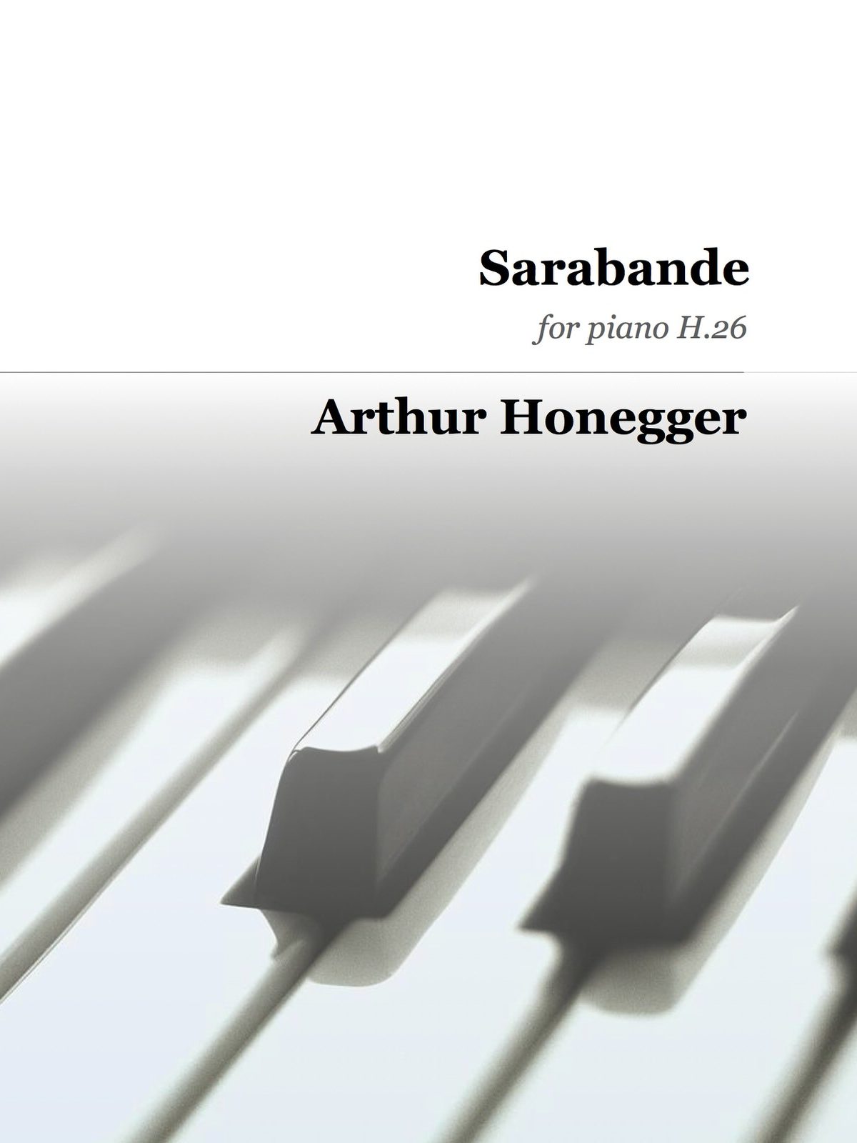 Honegger, Sarabande, H 26-p1