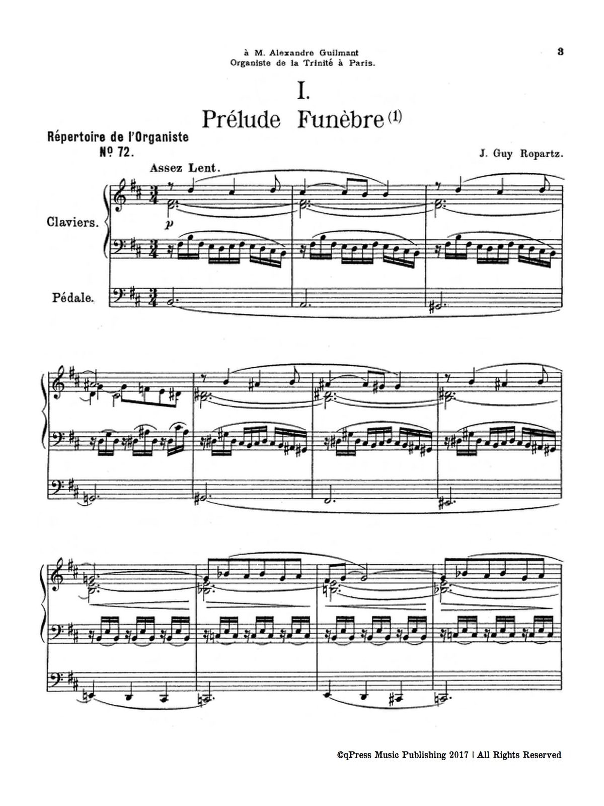 Ropartz, Prélude Funèbre (for organ)-p3