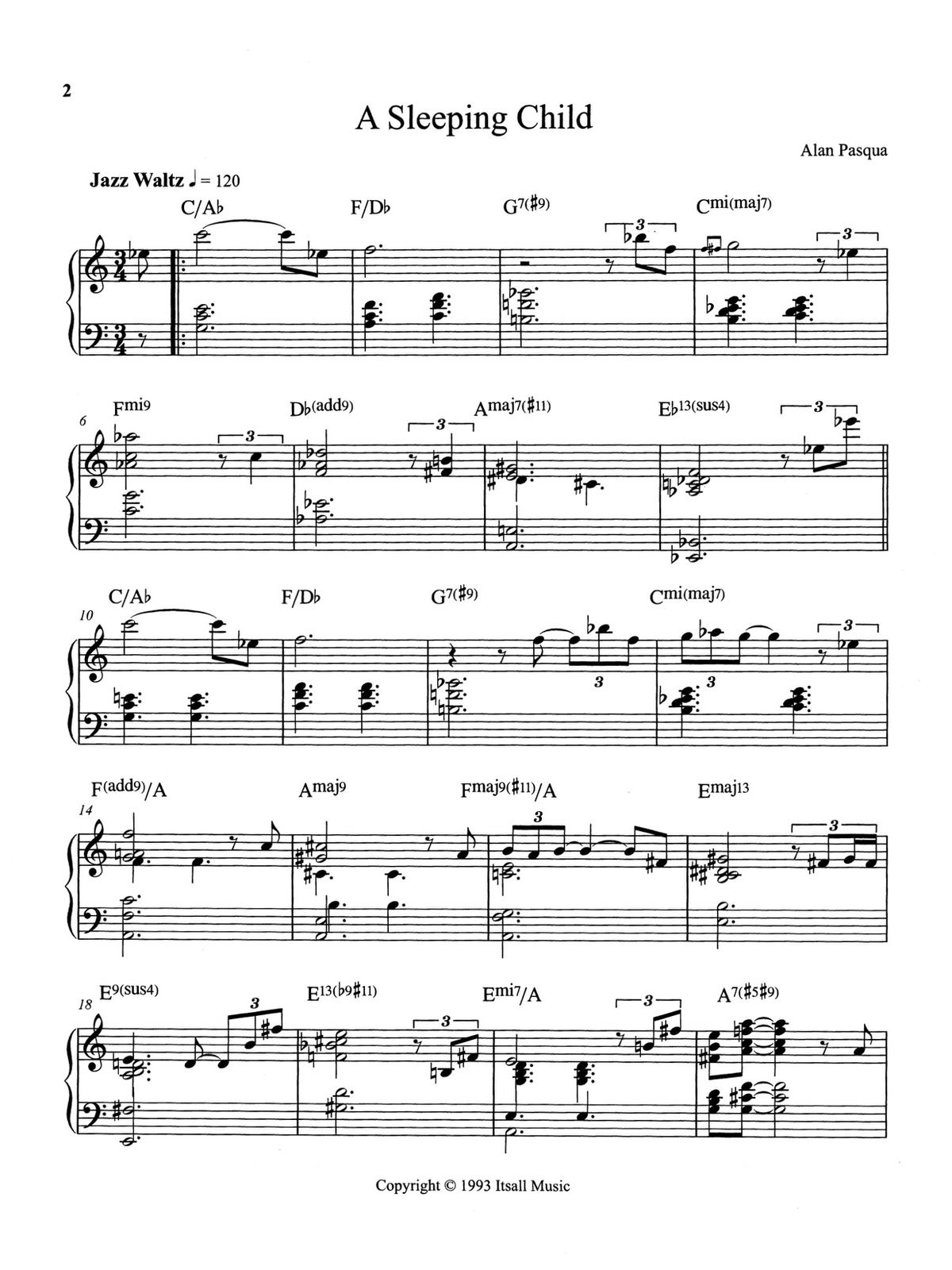 The Alan Pasqua Songbook (Concepts for Improvisation Vol.3)