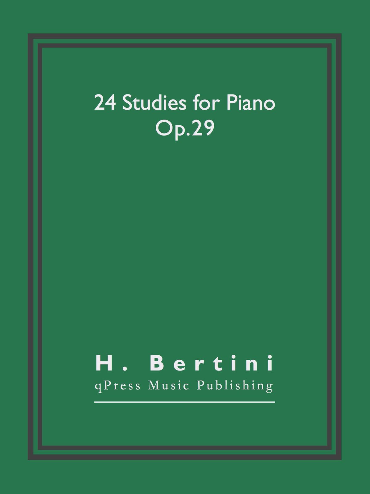 Bertini, 24 Studies, Op.29-p01