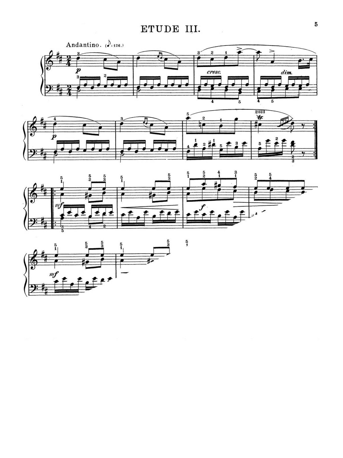 Bertini, 25 Easy Etudes Without Octaves for Piano, Op.100-p05